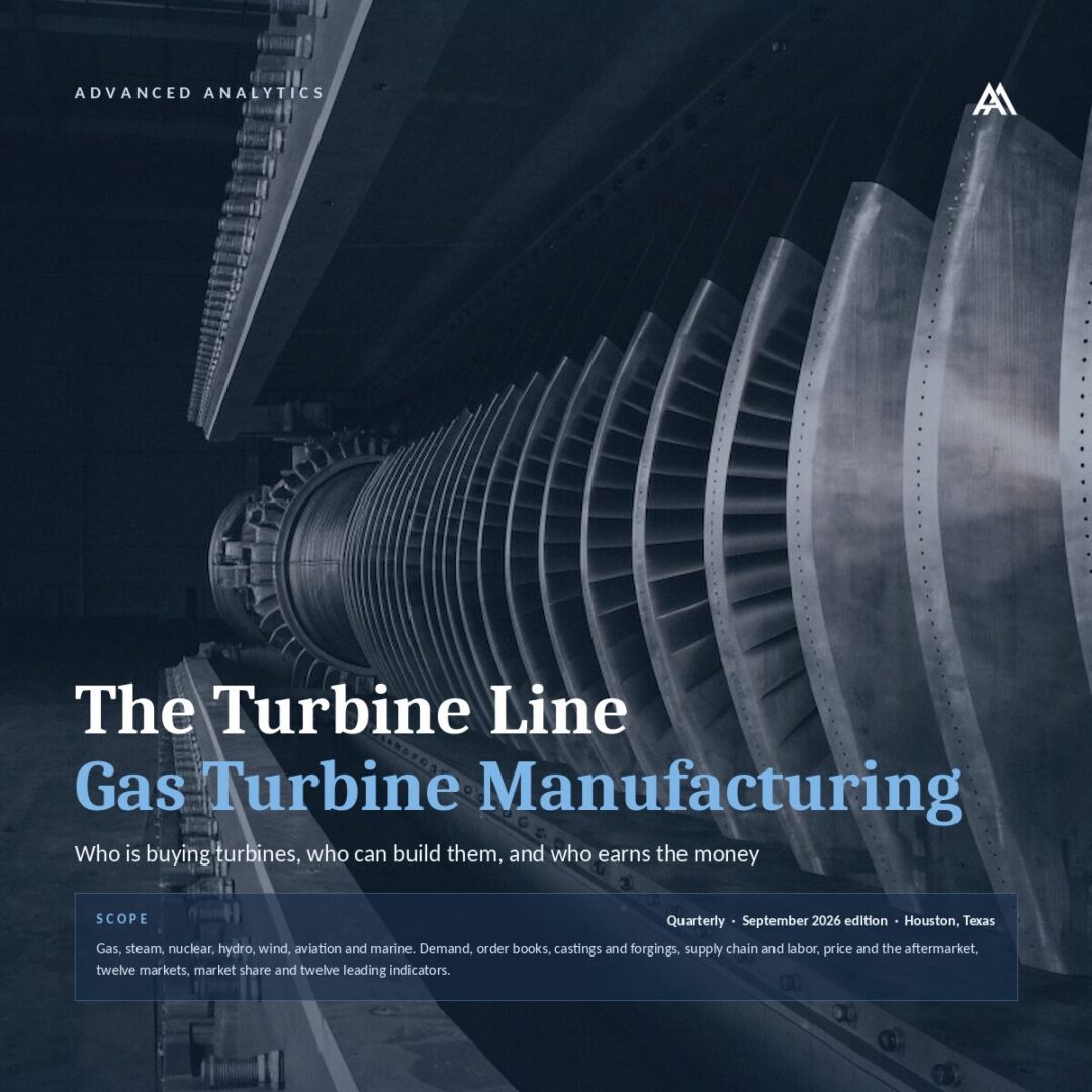 Gas turbine manufacturing report cover image.